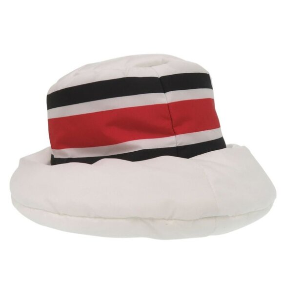 Prada Re Nylon Logo Print Volume Bucket Hat Polyester Polyamide White 0674 main image 4